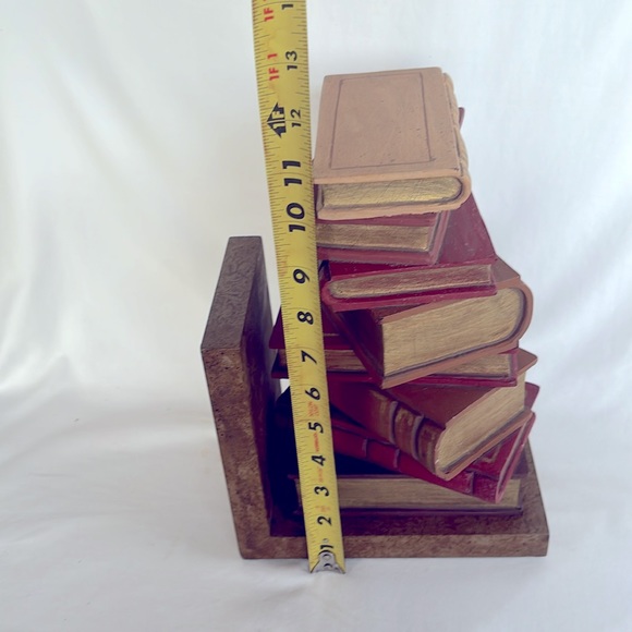 Vintage Sarreid Wooden Books Bookend Ref- 2056a Handpainted In Italy - Picture 6 of 9